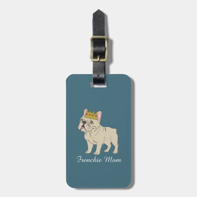 Etiqueta Para Maletas Mamá Frenchie (Frente Vertical)