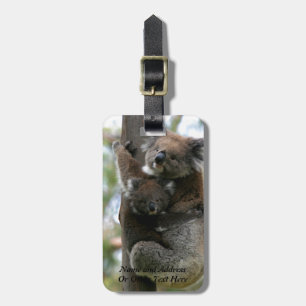 Etiqueta Para Maletas Mama y Baby Koala