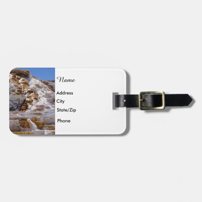 Etiqueta Para Maletas Mammoth Hot Springs (Frente Horizontal)