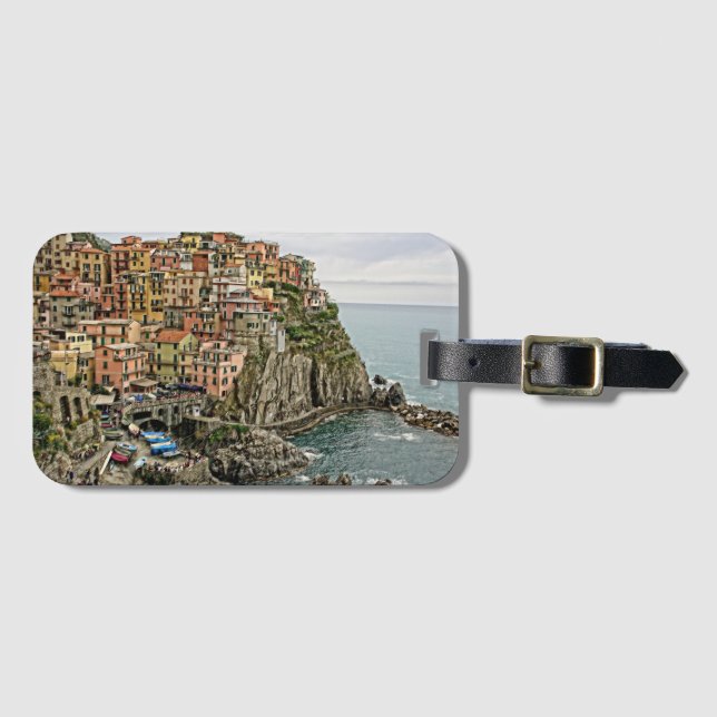 Etiqueta Para Maletas Manarola - The Cinque Terre - Italia - (Anverso horizontal)
