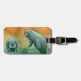 Etiqueta Para Maletas Manatee costero de la Florida