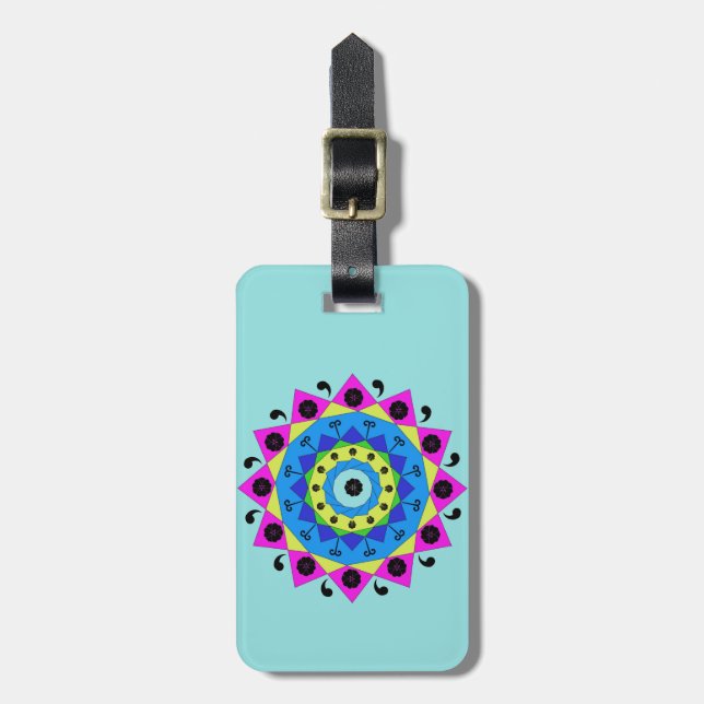 Etiqueta Para Maletas Mandala (Frente Vertical)