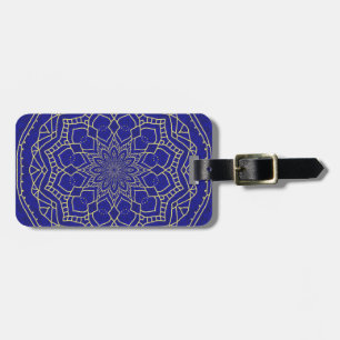 Etiqueta Para Maletas Mandala azul