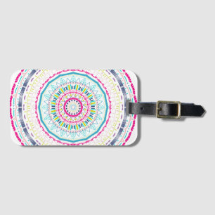 Etiqueta Para Maletas mandala colorida