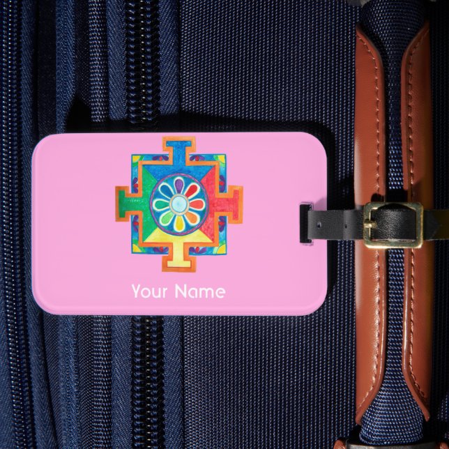 Etiqueta Para Maletas Mandala de la creación (Anverso In Situ 4)