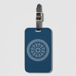 Etiqueta Para Maletas Mandala hecha de Seashells