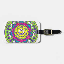 Etiqueta Para Maletas Mandala verde de Lotus