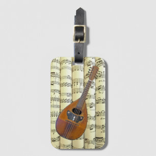 Etiqueta Para Maletas Mandolin 02 En Rolled Sheet Music ~