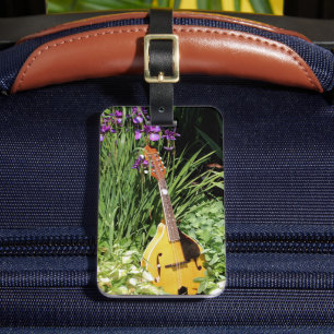 Etiqueta Para Maletas Mandolin E Iris Flower Garden Personalizados