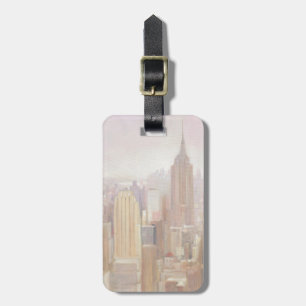 Etiqueta Para Maletas Manhattan en la niebla el   New York City