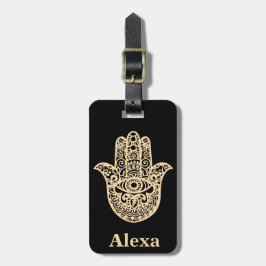 Etiqueta Para Maletas Mano de hamsa afortunada personalizada Cute