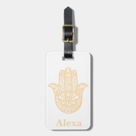 Etiqueta Para Maletas Mano de hamsa afortunada personalizada Cute