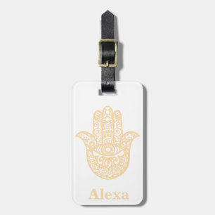 Etiqueta Para Maletas Mano de hamsa afortunada personalizada Cute