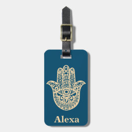 Etiqueta Para Maletas Mano de hamsa afortunada personalizada Cute