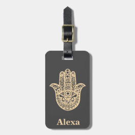 Etiqueta Para Maletas Mano de Hamsa linda personalizada