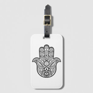 Etiqueta Para Maletas Mano inspirada de Hamsa