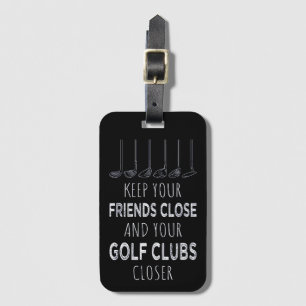 Etiqueta Para Maletas Mantén A Tus Amigos Cerca Y Tus Clubes De Golf Más