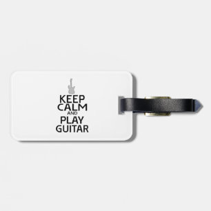 Etiqueta Para Maletas Mantén la calma y toca la guitarra eléctrica: colo