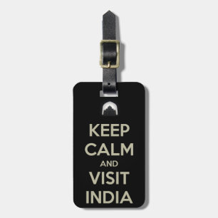 Etiqueta Para Maletas mantener la calma en india