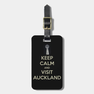 Etiqueta Para Maletas mantener la calma visita a auckland