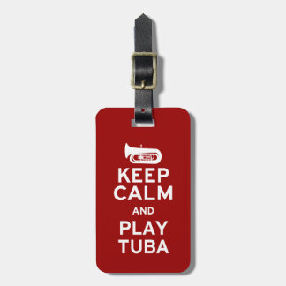 Etiqueta Para Maletas Mantener la calma y jugar al tuba