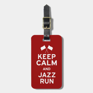 Etiqueta Para Maletas Mantener la calma y la carrera de jazz