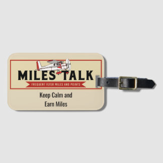 Etiqueta Para Maletas Mantenga tranquilo y gane las millas