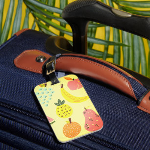 Etiqueta Para Maletas manzana de fruta tropical exótica
