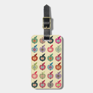 Etiqueta Para Maletas Manzanas lindas en estilo retro