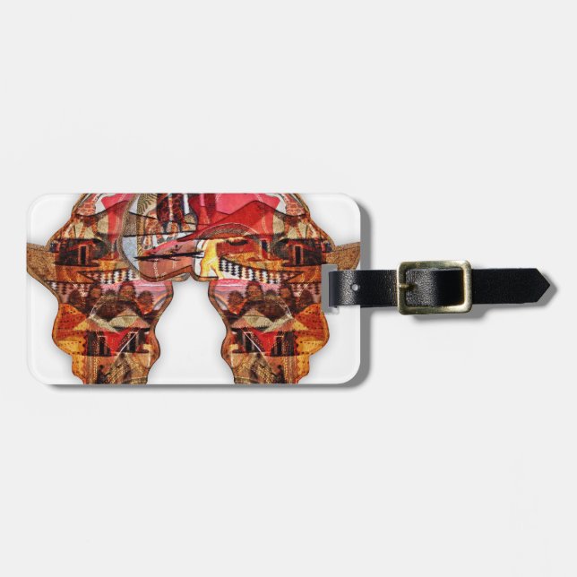 Etiqueta Para Maletas Mapa africano: Celebrando la temporada con la cult (Frente Horizontal)