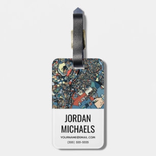 Etiqueta Para Maletas Mapa colorido de Tokio