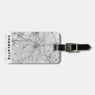 Etiqueta Para Maletas Mapa de Charlotte