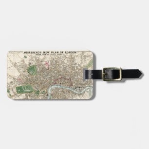 Etiqueta Para Maletas Mapa de época de Londres Inglaterra (1853)