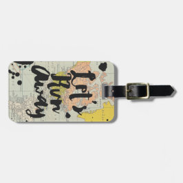 Etiqueta Para Maletas Mapa de época tipografía de viaje de fuga fría