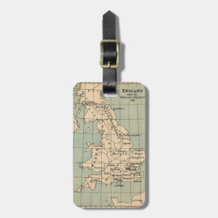 Etiqueta Para Maletas Mapa de Inglaterra antigua