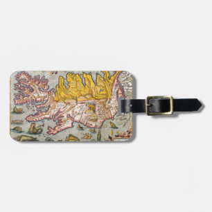 Etiqueta Para Maletas Mapa de Islandia