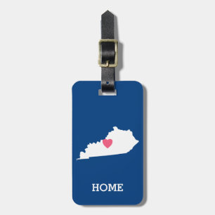 Etiqueta Para Maletas Mapa de Kentucky Hogar Estado Amor con Corazón Per