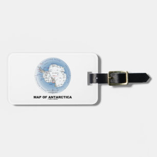 Etiqueta Para Maletas Mapa De La Antártida (Geografía)
