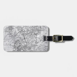 Etiqueta Para Maletas Mapa de la región de Dinamarca y Suecia