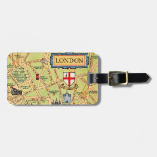 Etiqueta Para Maletas Mapa de Londres Inglaterra