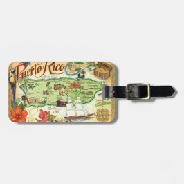 Etiqueta Para Maletas Mapa de Puerto Rico