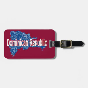 Etiqueta Para Maletas Mapa de República Dominicana