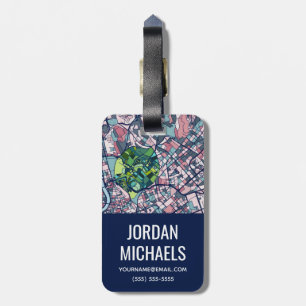 Etiqueta Para Maletas Mapa de Roma Italia