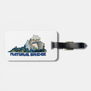 Etiqueta Para Maletas Mapa del estado de Virginia Natural Bridge