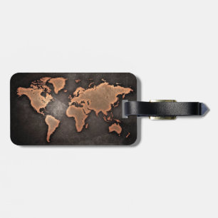 Etiqueta Para Maletas Mapa del mundo
