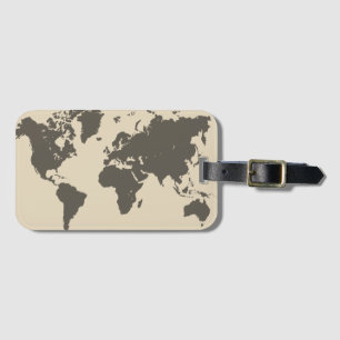 Etiqueta Para Maletas Mapa del mundo