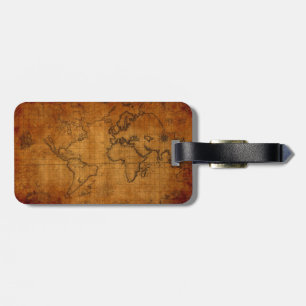 Etiqueta Para Maletas Mapa del mundo antiguo
