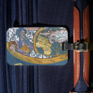 Etiqueta Para Maletas Mapa del mundo antiguo con Claudius Ptolemy, 1507