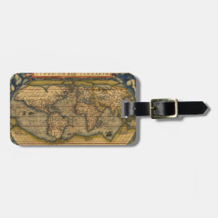 Etiqueta Para Maletas Mapa del mundo de Ortelius 1570: cartografía antig
