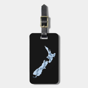 Etiqueta Para Maletas Mapa del país de Aotearoa NZ en maorí, Personaliza